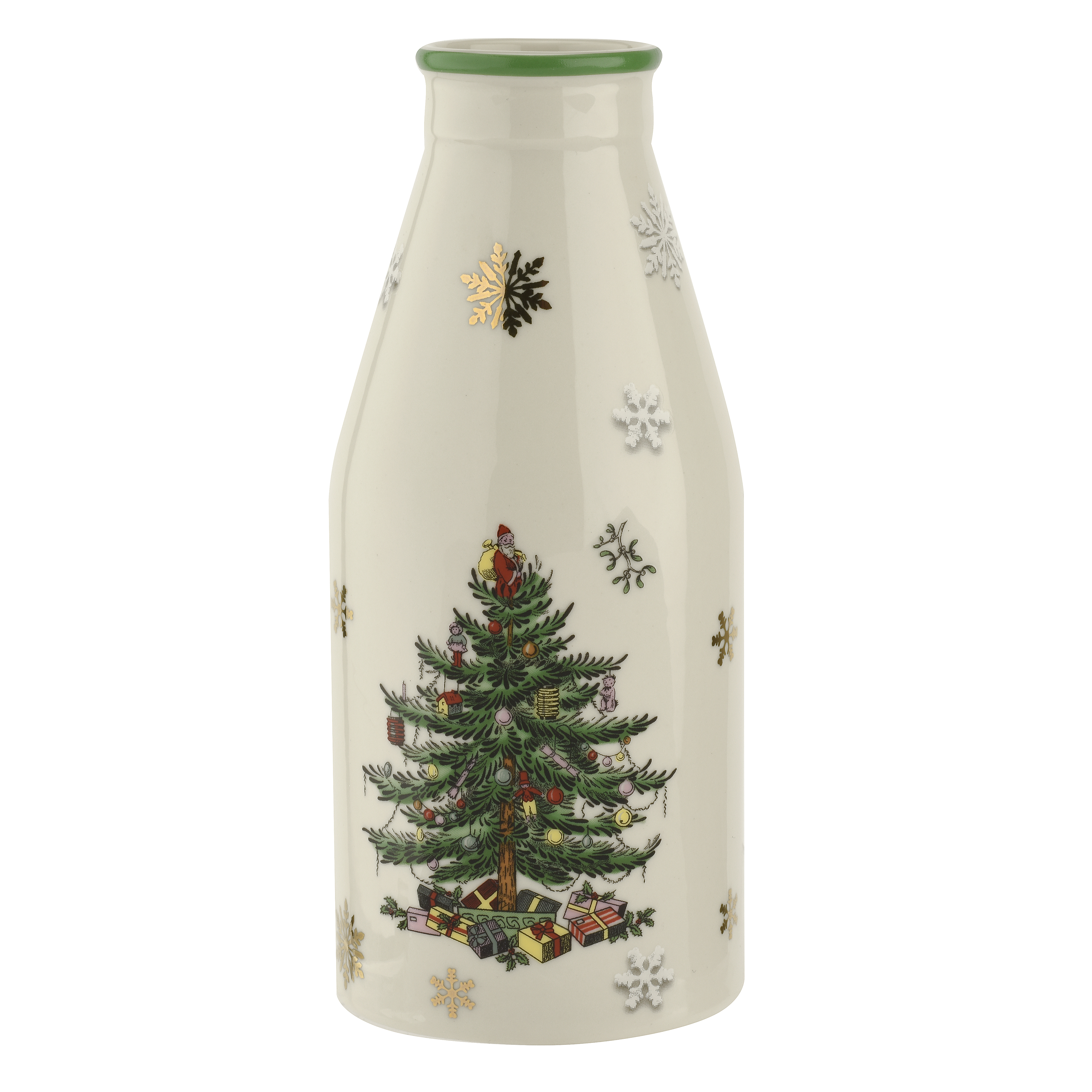 Christmas Tree Santa Plate & Milk Bottle Set image number null